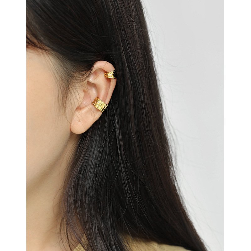 SEVENWELL 14K Gold Ear Cuff No Piercing Adjustable Cartilage Earrings 925  Sterling Silver Ear Clip Fake Earrings